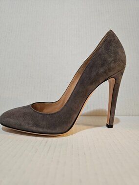 Gianvito Rossi Women's Suede Gray Pumps Stiletto Heels Round Toe